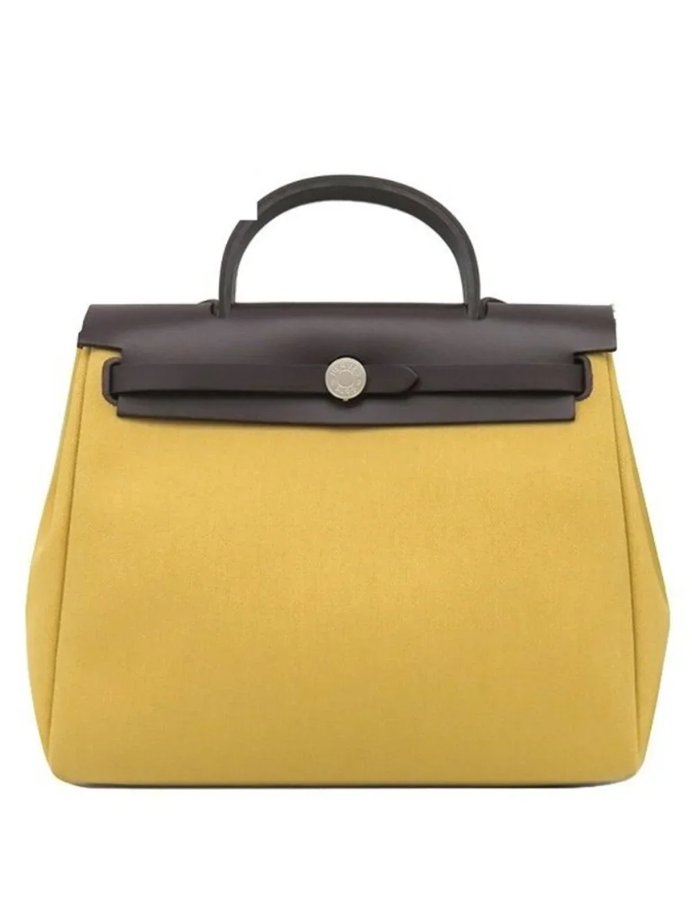 Hermes 2-Way Bag Herbag Zip PM 31 Canvas Toile Hunter Ebene Paille Silver